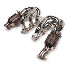 Load image into Gallery viewer, Fabspeed Porsche 987.2 Boxster / Cayman RENNKRAFT® Modular Headers with HJS Catalytic Converters (2009-2012)