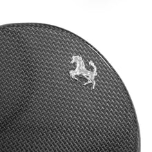 Load image into Gallery viewer, Carbon Fiber Fuel Door With Chrome Cavallino - Ferrari F12 Berlinetta