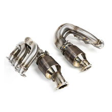 Load image into Gallery viewer, Fabspeed Porsche 981 Cayman GT4 / Boxster Spyder RENNKRAFT® Modular Headers with HJS Catalytic Converters (2015-2016)
