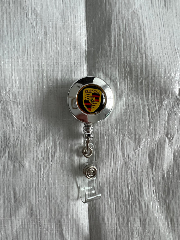 Porsche Crest Retractable Lanyard