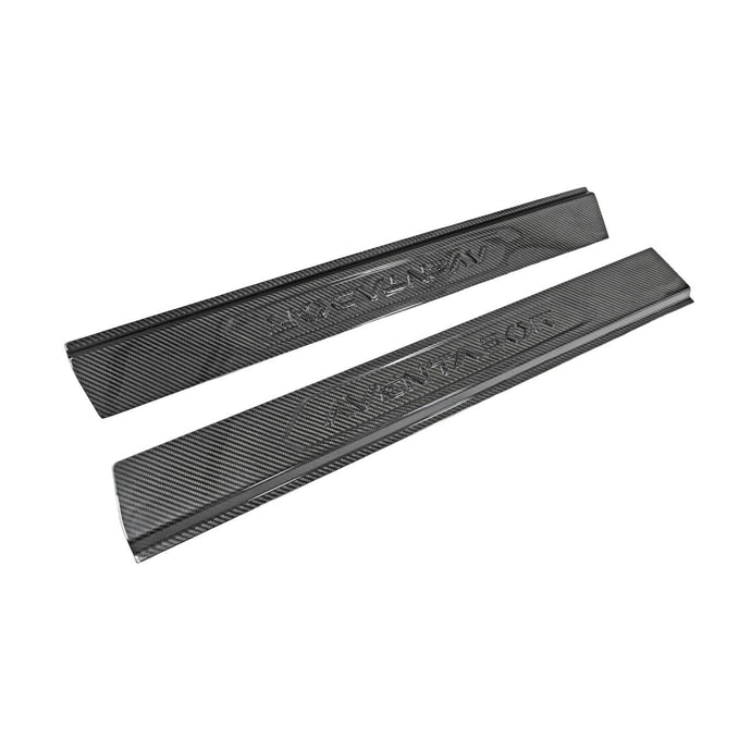 Carbon Fiber Embossed Door Sills - Lamborghini Aventador