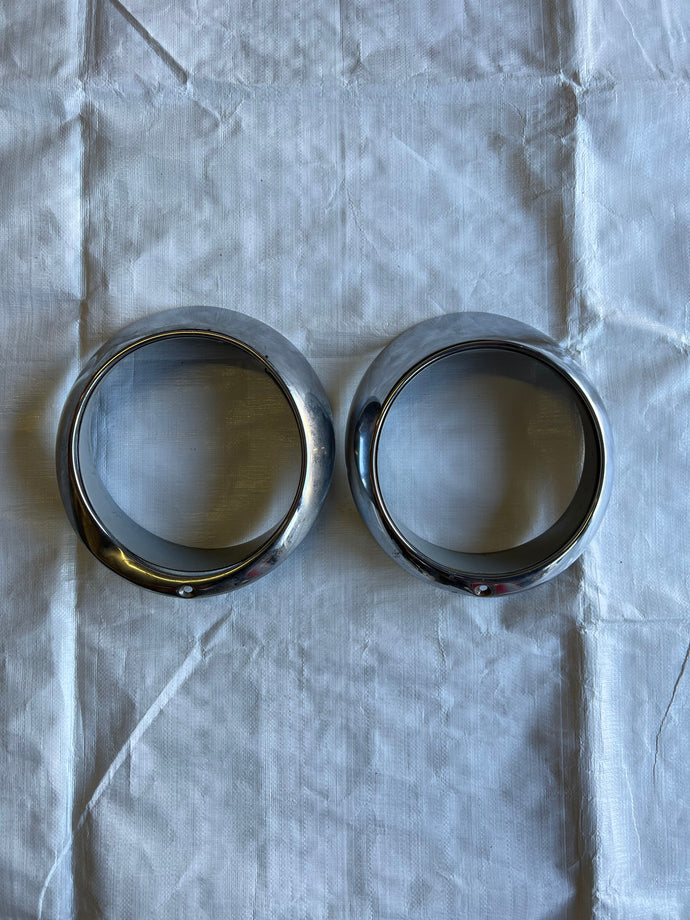 Pair of Original Early Porsche 911 Headlamp Rings